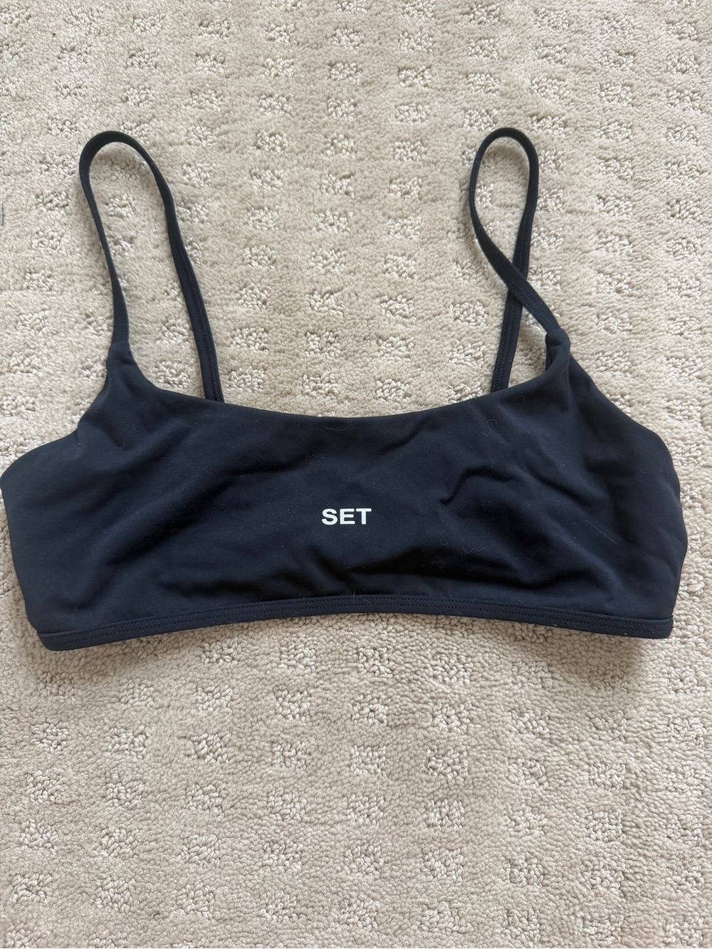 SET Active Black Breathe Sports Bra- size small